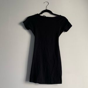 Tight black mini dress